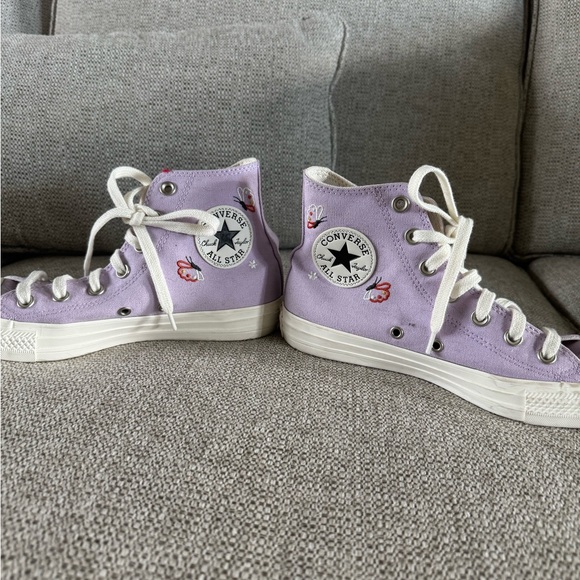 Converse Purple High-Top Sneakers with White Accents - Picture 2 of 7
